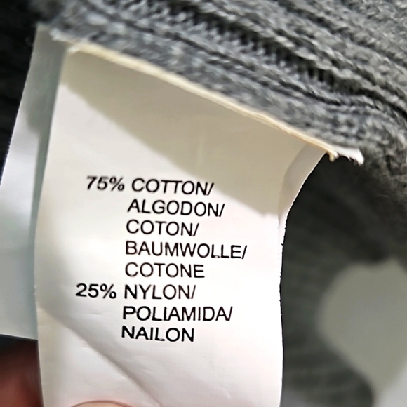 Kensie Women's Sweater Size Medium Fair Isle Shark Bite Hem Pink Gray Cardigan - Picture 5 of 7